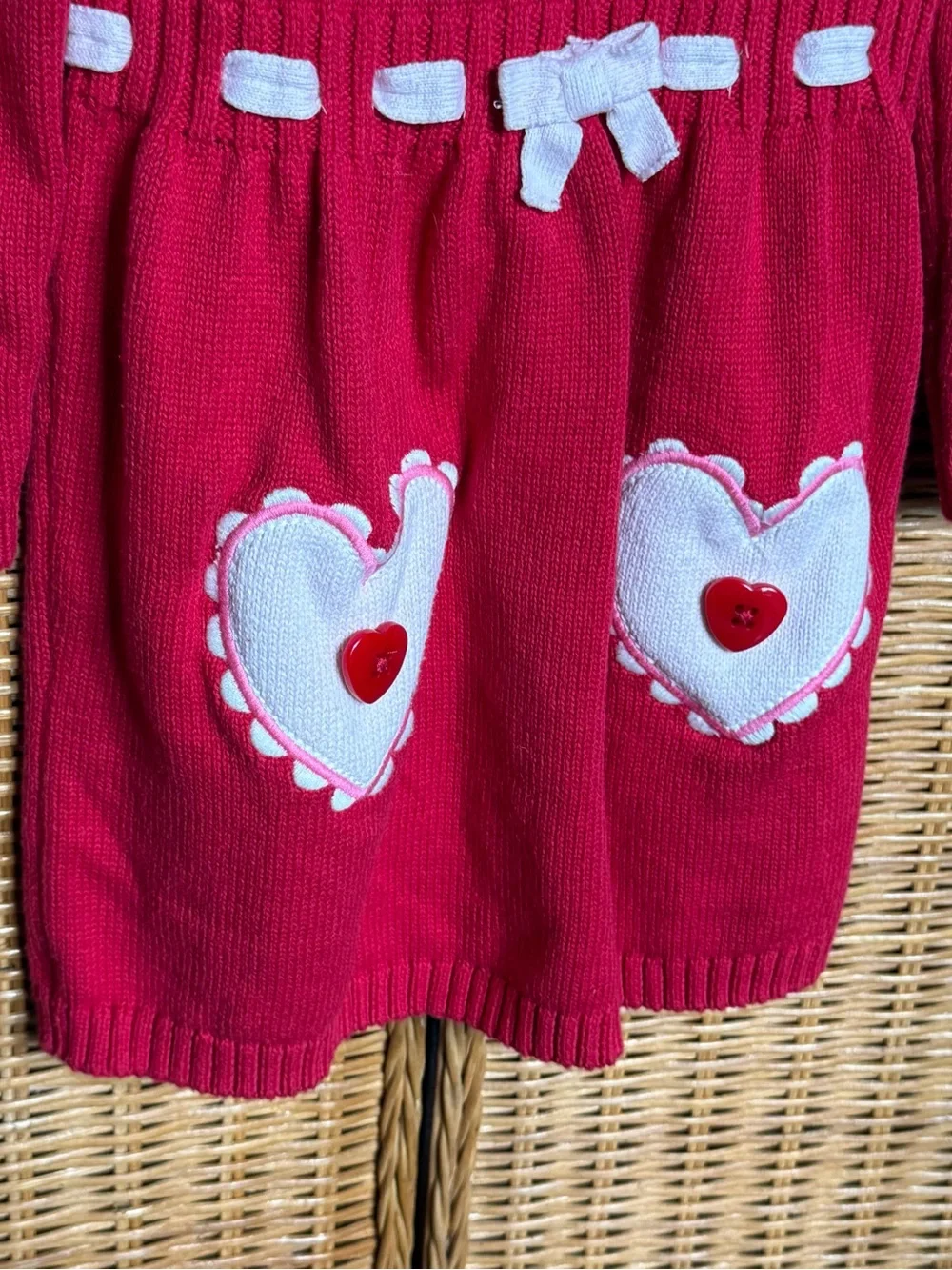 Gymboree Red & pink heart sweater dress